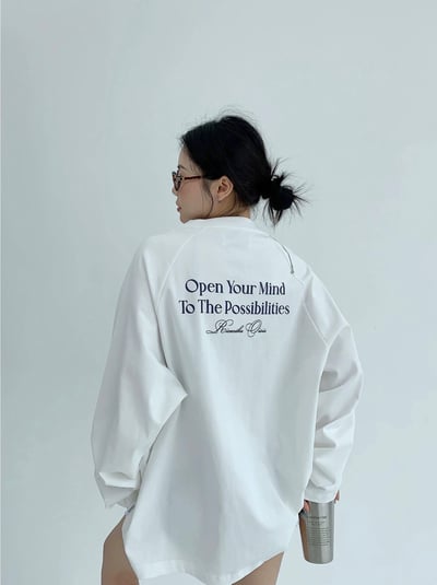 字母印花純棉休閒上衣3