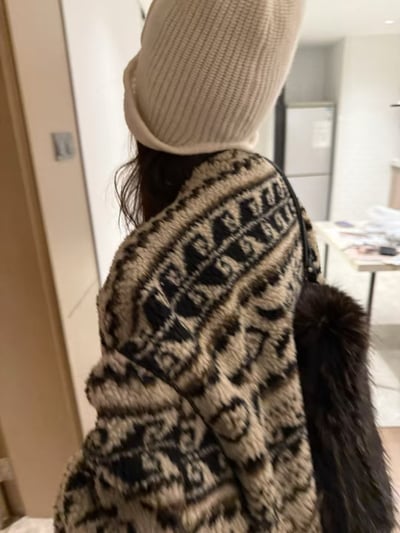 羊羔毛印花費爾島兩面穿外套9