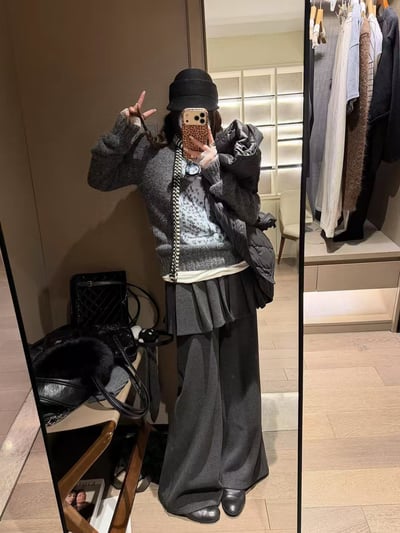 長袖針織上衣貓咪毛衣10