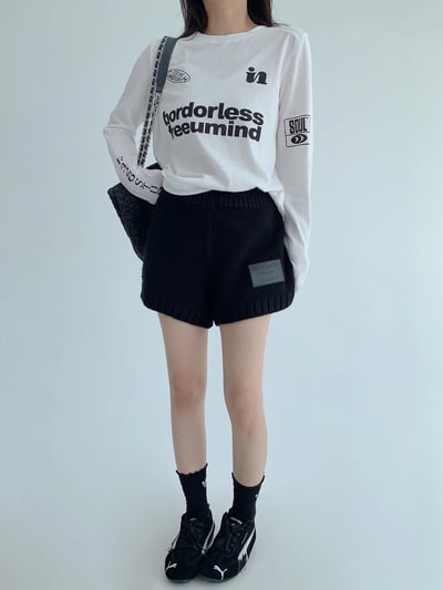 復古加厚針織短褲5