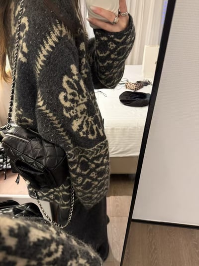 駱駝毛翻領費爾島開衫毛衣6