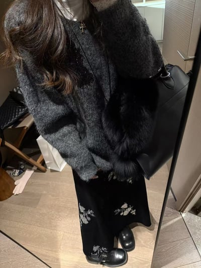 鏤空亮片亮片刺繡針織毛衣3