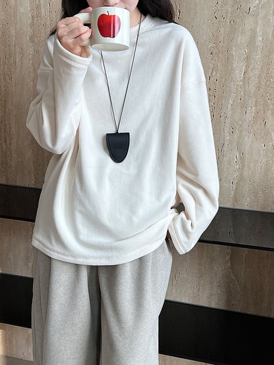 長袖打底衫百搭圓領衛衣3