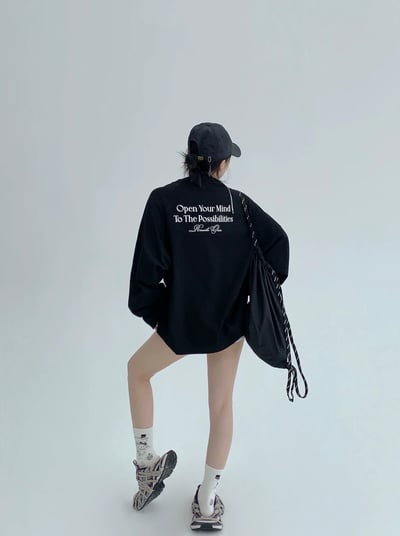 字母印花純棉休閒上衣4