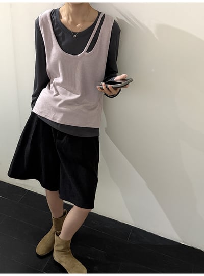 五分西裝褲配腰帶短褲5