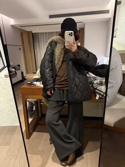 網紗長袖上衣釘珠立體拼接12