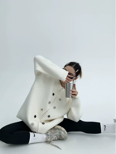 小香風加厚高級感外套5