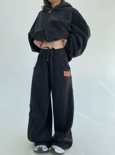 高級感雙面絨連帽套裝8