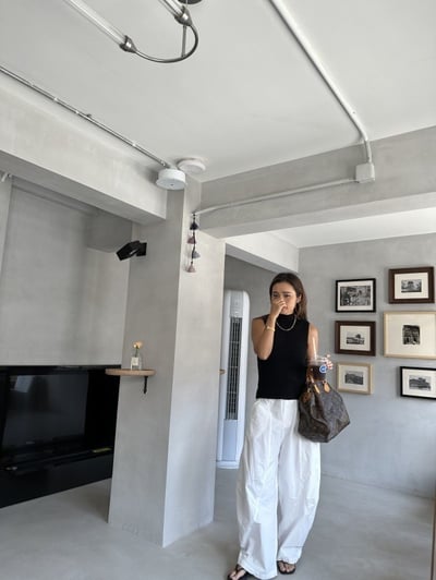 梨型空氣闊腿長褲8