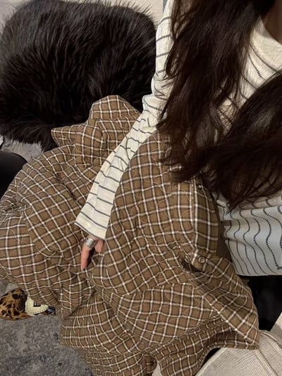 夾棉格子萊賽爾衫棉襯衣外套9