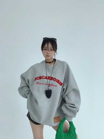 美式俏皮圓領oversize衛衣5