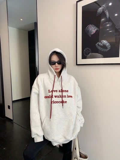 美式加絨oversize寬鬆上衣2