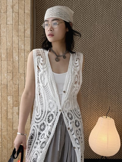鏤空鉤花針織鬆弛度假感5
