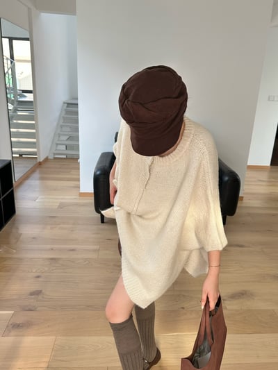 復古氛圍羊毛斗篷式圓領4