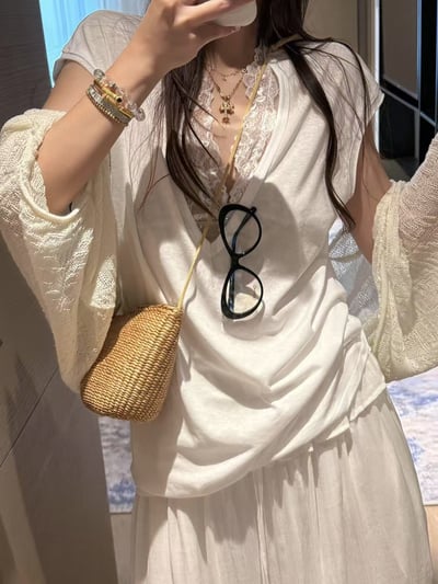亞麻羊絨雪花兩件式鬆緊腰中裙半身裙9