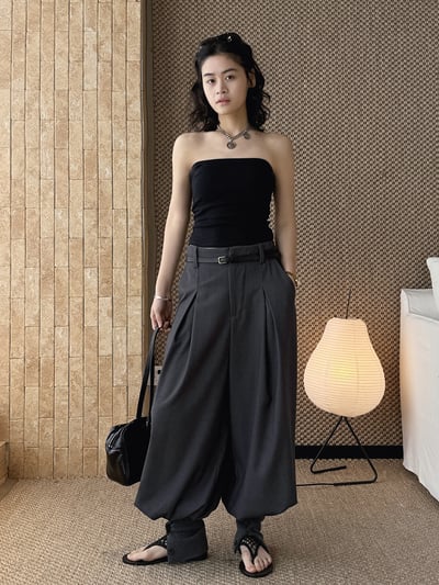 修身顯瘦抹胸背心上衣2