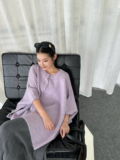 復古氛圍羊毛斗篷式圓領15