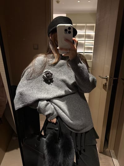 駱駝毛軟糯斗篷披肩毛衣16