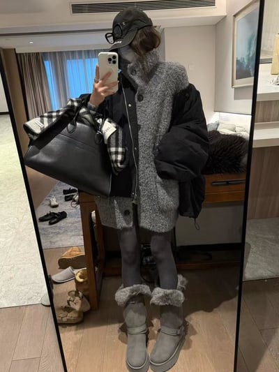 厚實排扣毛圈毛衣大開衫5