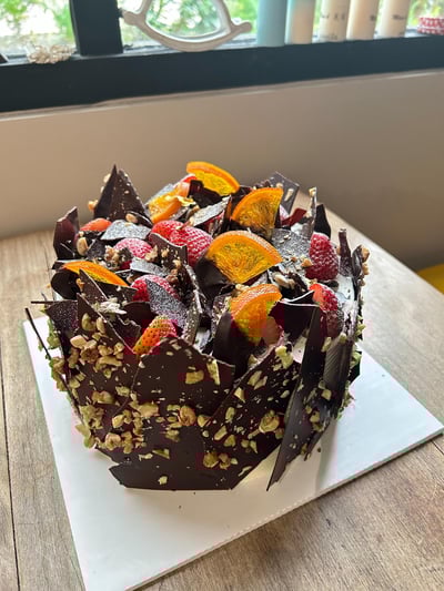 苦中回甘巧克力戚風1