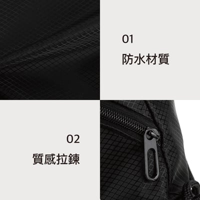 潮型弧度防水束口後背袋6