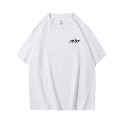 帥性STAFF 重磅寬版落肩T恤5