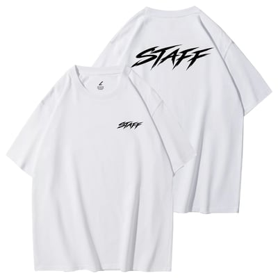 帥性STAFF 重磅寬版落肩T恤4