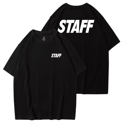 限定STAFF 重磅寬版落肩T恤1