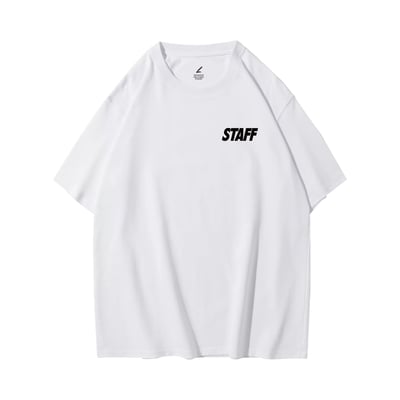限定STAFF 重磅寬版落肩T恤5