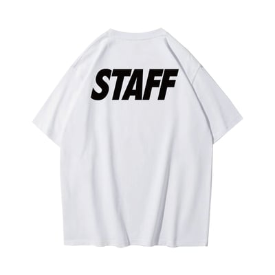 限定STAFF 重磅寬版落肩T恤6
