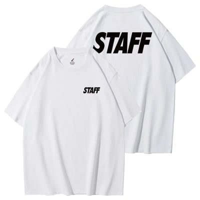 限定STAFF 重磅寬版落肩T恤4