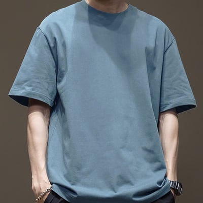 重磅寬版落肩T恤1