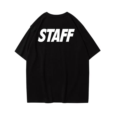 限定STAFF 重磅寬版落肩T恤3