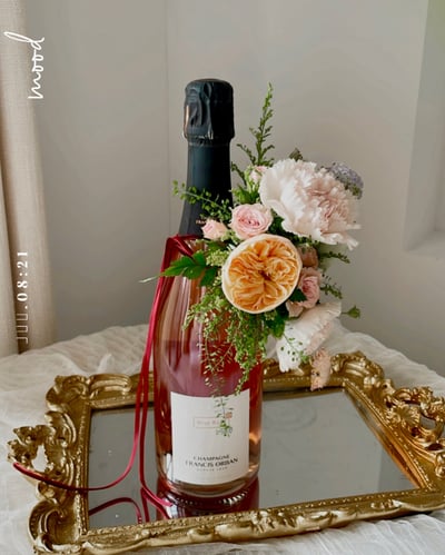 Francis Orban Brut Rosé 法國小農香檳鮮花禮1