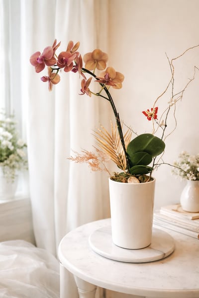 Orange Orchid 粉橘蝴蝶蘭盆栽3