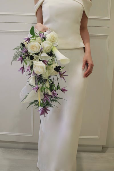 Romantic Lavender 浪漫淡紫｜瀑布型鮮花捧花3