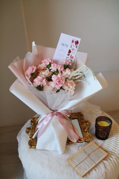 《閃耀焦點E人媽媽系列》滿滿康乃馨花束 - 淡粉4