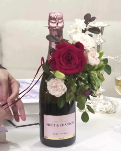 Moët & Chandon Rose 酩悅粉紅香檳 香檳鮮花禮3