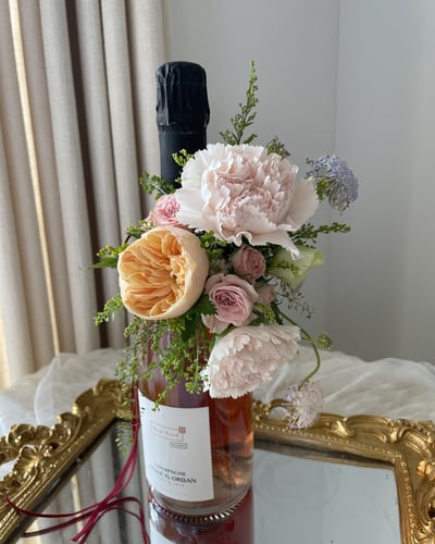 Francis Orban Brut Rosé 法國小農香檳鮮花禮2