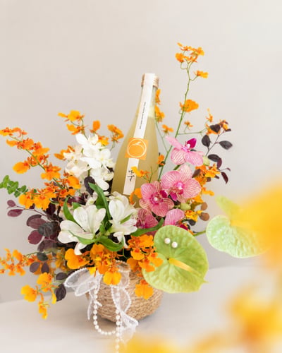 「柚香．月圓」限定提籃花禮 | 鶴梅 柚子酒 720ml1