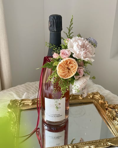 Francis Orban Brut Rosé 法國小農香檳鮮花禮5