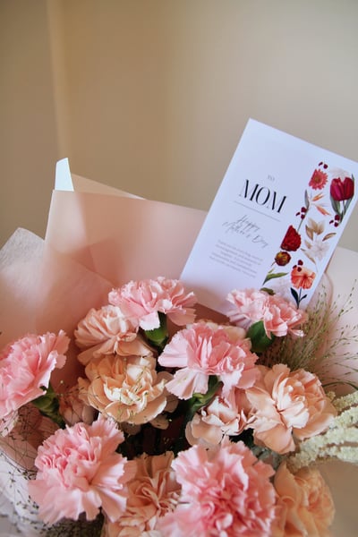 《閃耀焦點E人媽媽系列》滿滿康乃馨花束 - 淡粉5