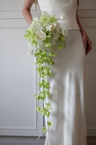 Chanson法式香頌｜瀑布型鮮花捧花1