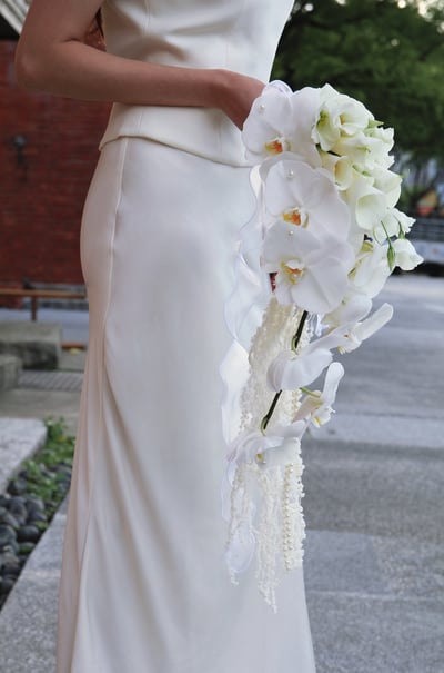 Elegance Orchid 優雅之心｜瀑布型鮮花捧花3