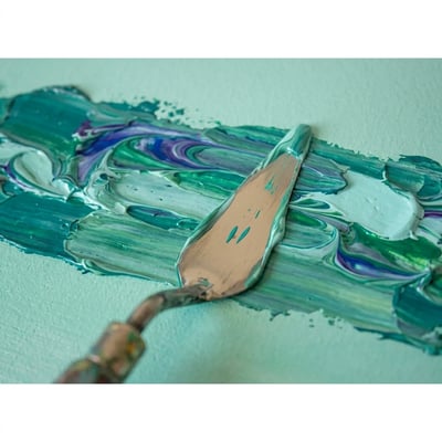 每週日上午《油畫刀花卉藝術：微醺畫畫沙龍》4