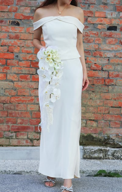 Elegance Orchid 優雅之心｜瀑布型鮮花捧花4