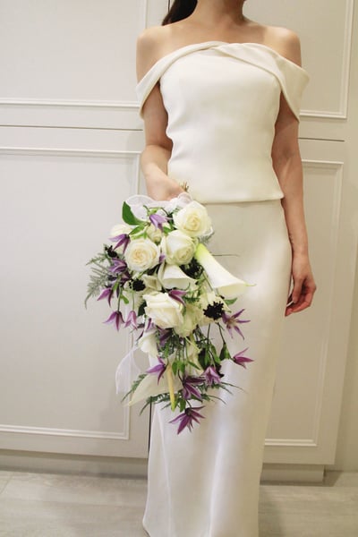 Romantic Lavender 浪漫淡紫｜瀑布型鮮花捧花2