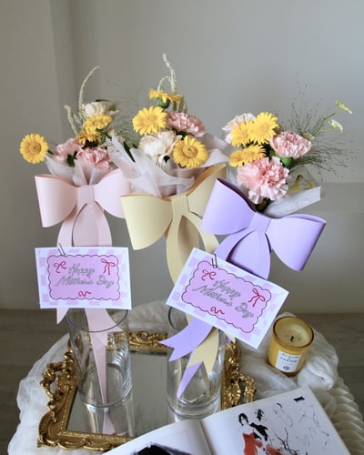 《精緻溫柔I人媽媽系列》蝴蝶結精品小花束1