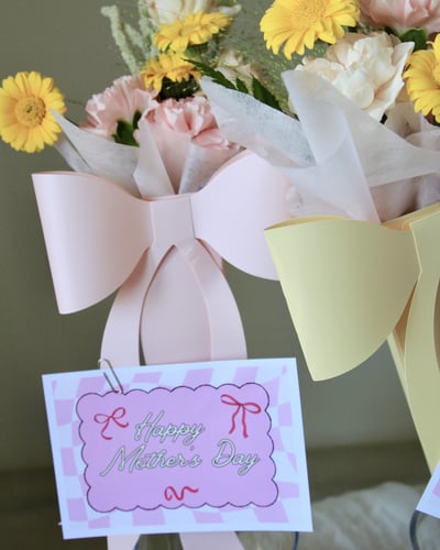 《精緻溫柔I人媽媽系列》蝴蝶結精品小花束6