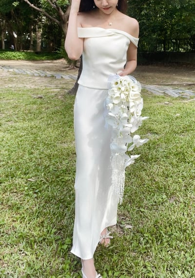 Elegance Orchid 優雅之心｜瀑布型鮮花捧花6